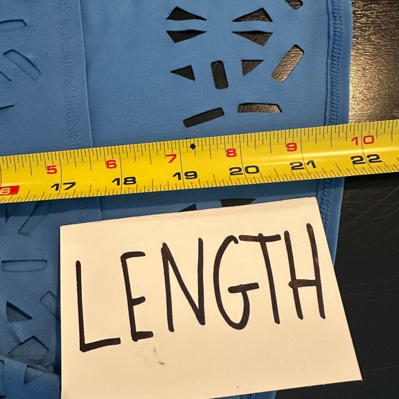 Sympli Women's‎ Blue Geometric Cutout Long Sleeve Tunic Top Size 12 - Picture 9 of 9